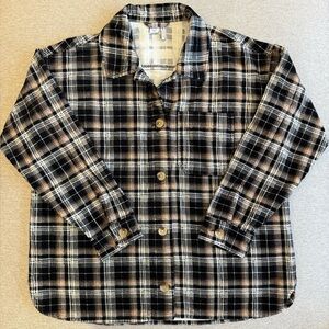 Twik women Plaid Flannel Shirt - Black and Brown